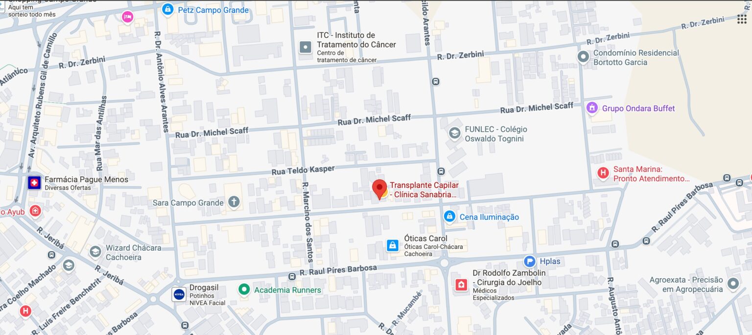 MAPA LOCALIZAÇÃO CLINICA SANABRIA MARCELO ZANOLLI